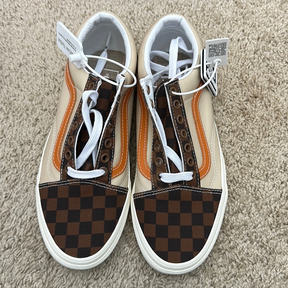 Brand new vans old skool mixed utility checkerboard